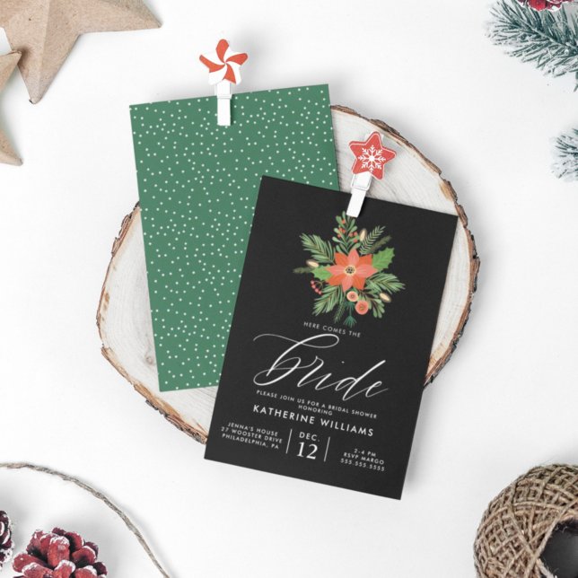 BRIDAL SHOWER | Winter Christmas Bouquet Invitation (Creator Uploaded)