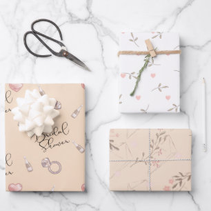 Bridal shower wrapping paper sheet