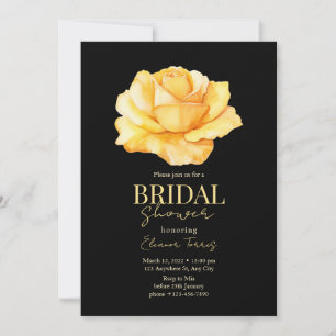 Bridal Shower Yellow Rose Boho Bridal Shower Invitation
