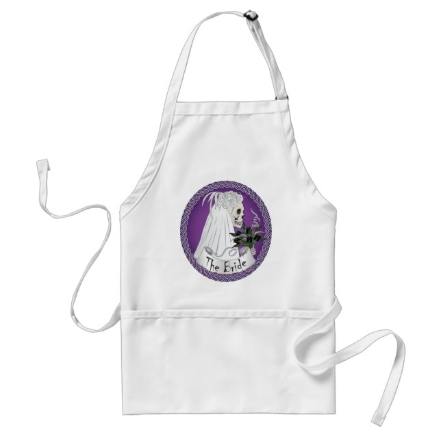 Bridal Skull - Purple Standard Apron (Front)