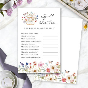 Bridal Spill The Tea Game