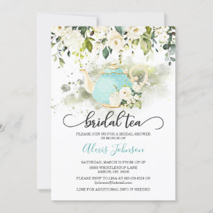 Bridal Tea Bridal Shower Invitation - Blue WC