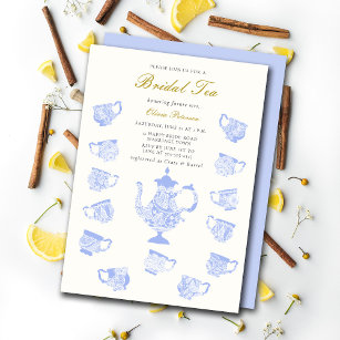 Bridal Tea Chinoiserie Lace Lavender Lilac Shower Invitation