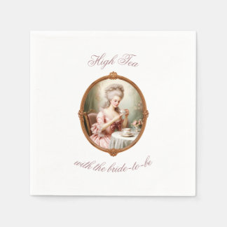 Bridal Tea Party Bachelorette Marie Antoinette Napkin