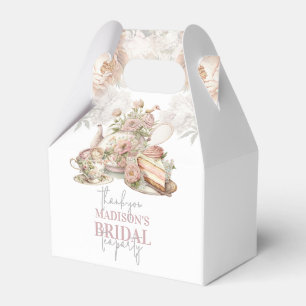 Bridal Tea Party Beautiful Floral Personalised Favour Box