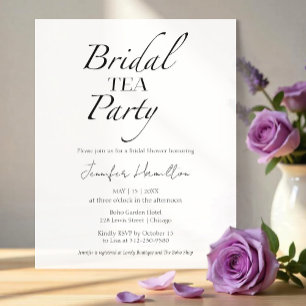 Bridal tea Party Black & White Bridal Shower