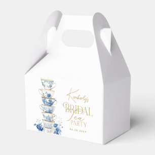 Bridal Tea Party Chinoiserie Blue Bridal Shower Favour Box