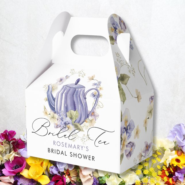 Bridal Tea Party Floral Bridal Shower Favour Box (Creator Uploaded)