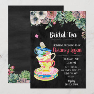 Bridal Tea Party floral Invitation