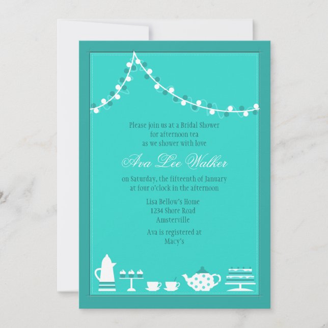 Bridal Tea Party Invitation (Front)