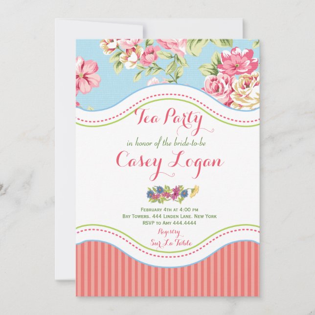 Bridal Tea Party Invitation (Front)