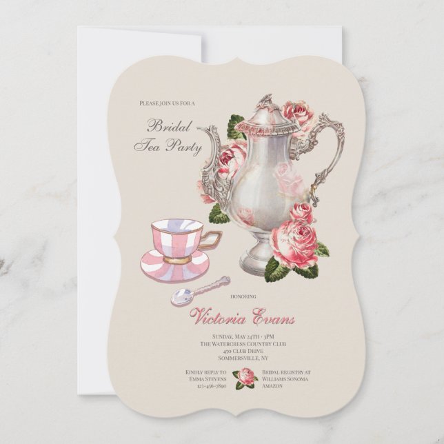 Bridal Tea Party Invitation (Front)