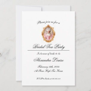 Bridal Tea Party Marie Antoinette Baroque Rococo Invitation