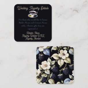 Bridal Tea Party Regal Floral Elegance: Registry Enclosure Card