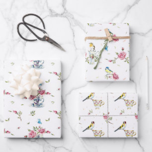 Bridal Tea Party Watercolors Wrapping Paper Sheet