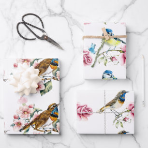 Bridal Tea Party Watercolors Wrapping Paper Sheets