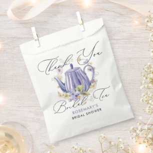 Bridal Tea Purple Teapot Bridal Shower  Favour Bags