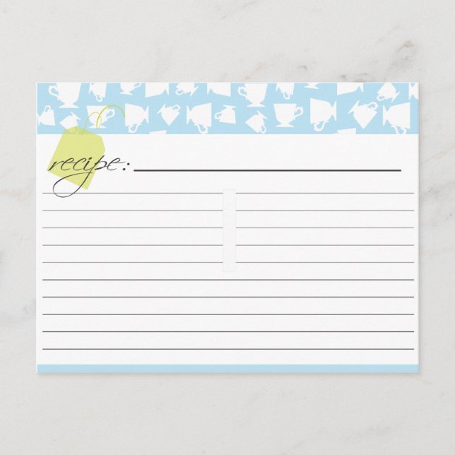 Bridal Tea Recipe Card (Front)