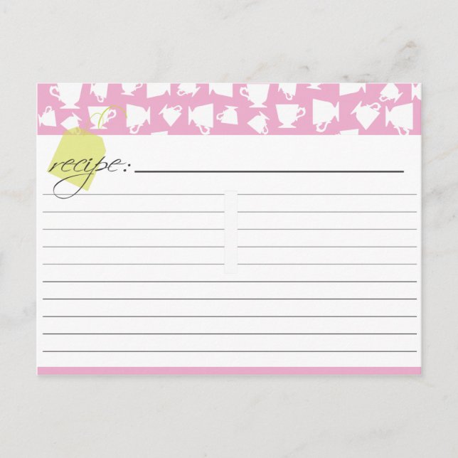 Bridal Tea Recipe Card (Front)