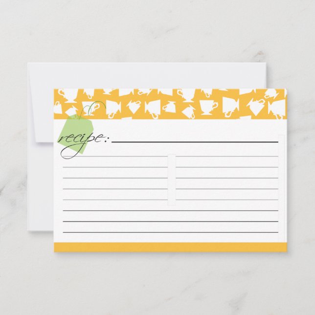 Bridal Tea Recipe Card - Orange (Front)