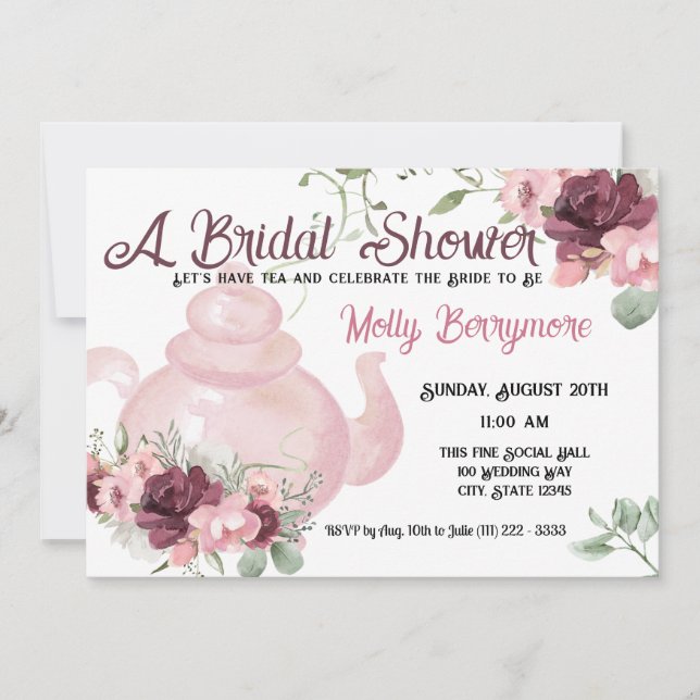 Bridal Tea Shower Invitation (Front)
