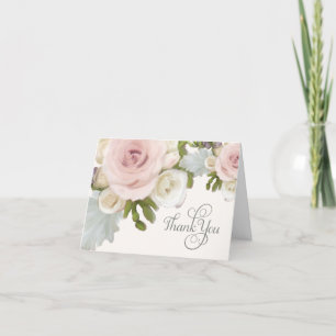 Bridal Thank You Notes Pretty Pastel Roses Artwork
