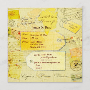 Bridal Travel Shower theme Invitation