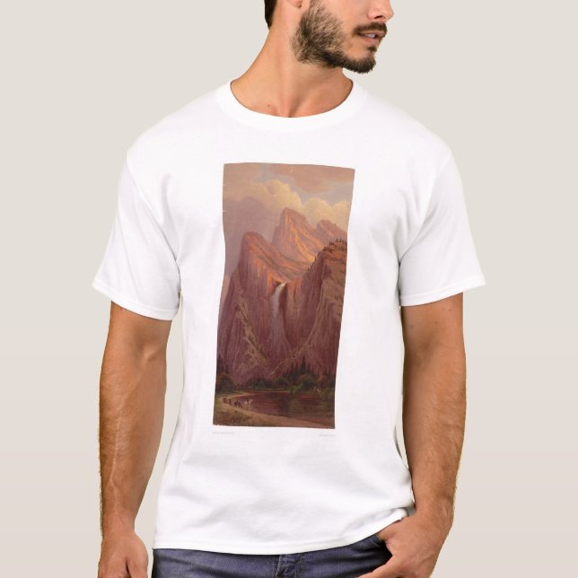 Bridal Veil Fall, Yosemite Valley (0128A) T-Shirt (Front)