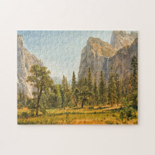 Bridal Veil Falls, California Albert Bierstadt Jigsaw Puzzle