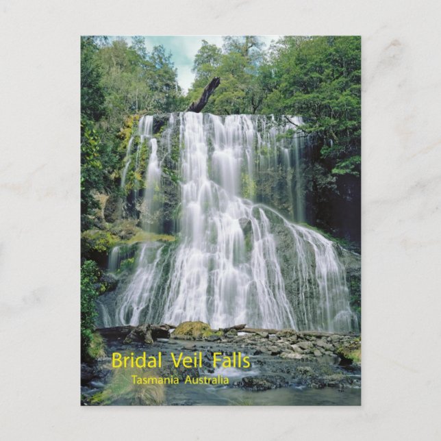 Bridal Veil Falls, Tasmania, Australia Postcard (Front)