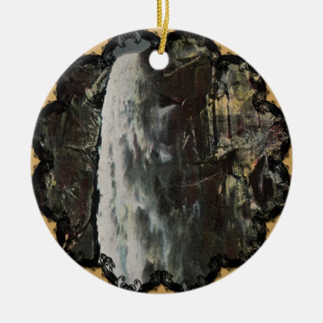 Bridal Veil Falls Yosemite Vintage Ornament (Front)