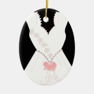 Bridal Wedding Gown Ceramic Tree Decoration