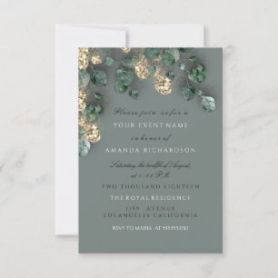 Bridal Wedding Mint Eucalyptus Greenery Invitation