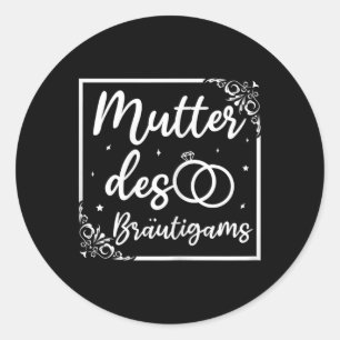 Bridal Wedding Mum Mother Of The Groom  Classic Round Sticker