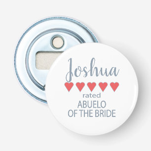 Bridal & Wedding Party 5 Heart Abuelo of Bride Bottle Opener