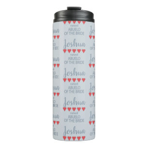 Bridal & Wedding Party 5 Heart Abuelo of Bride Thermal Tumbler