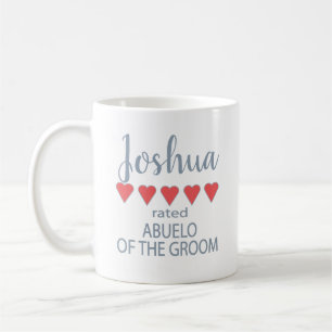 Bridal & Wedding Party 5 Heart Abuelo of Groom Coffee Mug
