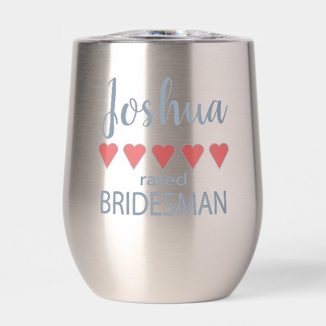 Bridal & Wedding Party 5 Heart Bridesman (Front)