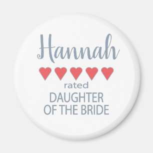 Bridal & Wedding Party 5 Heart Daughter of Bride Magnet