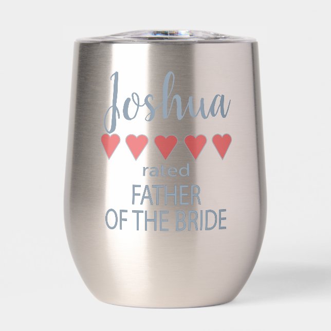 Bridal & Wedding Party 5 Heart Father of Bride (Front)