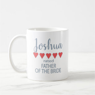 Bridal & Wedding Party 5 Heart Father of Bride Coffee Mug