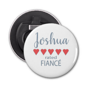 Bridal & Wedding Party 5 Heart Fiance Bottle Opener