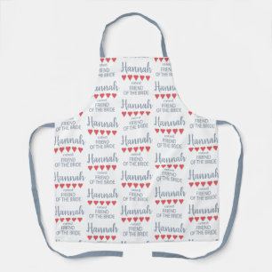 Bridal & Wedding Party 5 Heart Friend of Bride Apron