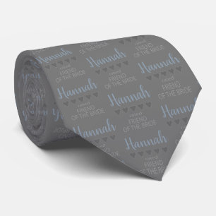 Bridal & Wedding Party 5 Heart Friend of Bride Tie