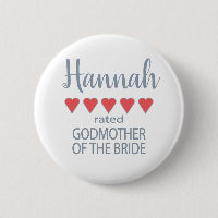 Bridal & Wedding Party 5 Heart Godmother of Bride