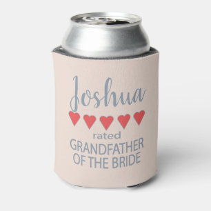 Bridal & Wedding Party 5 Heart Grandfather o Bride Can Cooler