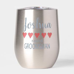 Bridal & Wedding Party 5 Heart Groomsman