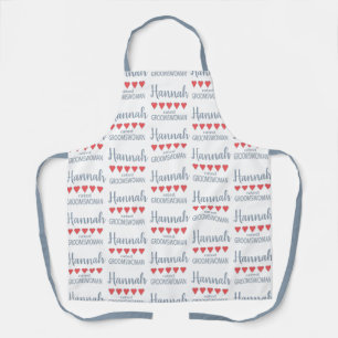 Bridal & Wedding Party 5 Heart Groomswoman Apron