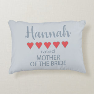 Bridal & Wedding Party 5 Heart Mother of Bride Decorative Cushion