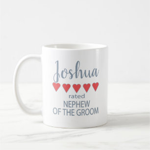 Bridal & Wedding Party 5 Heart Nephew of Groom Coffee Mug